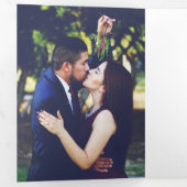 Grappige Cupid Mask Covid 2021 Hart valentijn Foto Drieluik Wenskaart (Binnenzijde eerst)