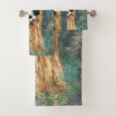 Grappige Curious Alpaca badhanddoeken Bad Handdoek (Insitu)