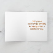 Grappige Curious Amber Brown Chickens Close-up Fot Kaart (Binnen)