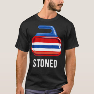 Grappige Curling Stoned Pun Curling Sweep Team Jok T-shirt