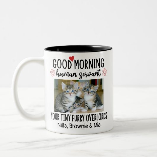 Grappige Custom 2 Cat Foto's Mok voor Cat Lovers (Links)