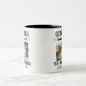 Grappige Custom 2 Cat Foto's Mok voor Cat Lovers (Center)