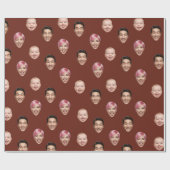 Grappige Custom 3 gezichten Cadeaupapier (Vlak)