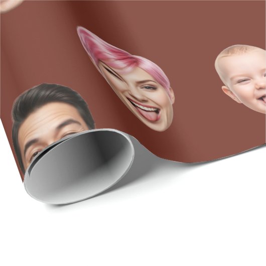 Grappige Custom 3 gezichten Cadeaupapier (Rol Hoek)