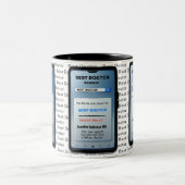 Grappige Custom Best Doctor Search Tweekleurige Koffiemok (Center)