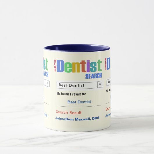 Grappige Custom Beste Tandarts Gift Mok (Midden)