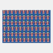 Grappige Custom Face Foto Santa Head kamala Harris Inpakpapier Vel (Voorkant 3)