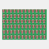 Grappige Custom Face Foto Santa Head kamala Harris Inpakpapier Vel (Voorkant 2)