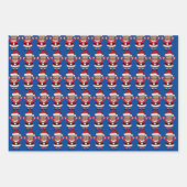 Grappige Custom Face Foto Santa Head Trump Inpakpapier Vel (Voorkant 3)