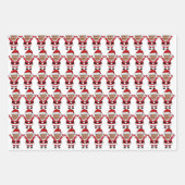 Grappige Custom Face Foto Santa Head Trump Roze Inpakpapier Vel (Voorkant 2)