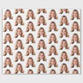 Grappige Custom Heads Foto Gift Wrap | Aangepast g Cadeaupapier (Vlak)