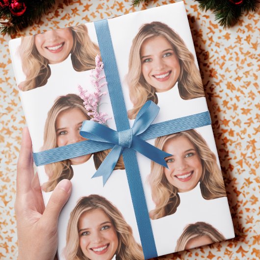 Grappige Custom Heads Foto Gift Wrap | Aangepast g Cadeaupapier