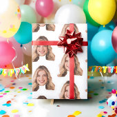 Grappige Custom Heads Foto Gift Wrap | Aangepast g Cadeaupapier
