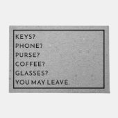 Grappige Custom Herinnering Lijst Keys Telefoon Pu Deurmat (Voorkant)