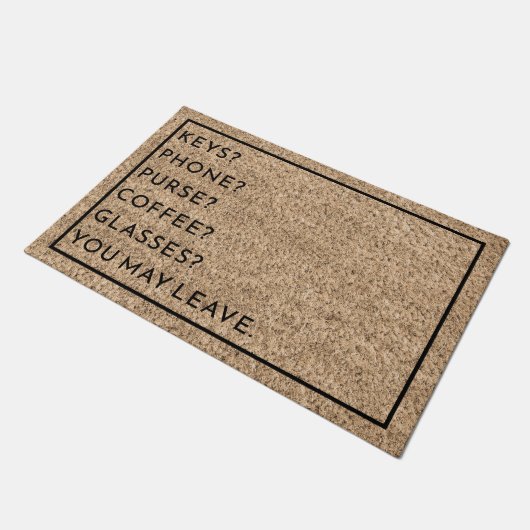 Grappige Custom Herinnering Lijst Keys Telefoon Pu Deurmat (Schuin)