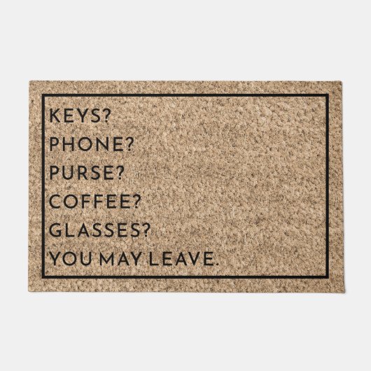 Grappige Custom Herinnering Lijst Keys Telefoon Pu Deurmat (Voorkant)