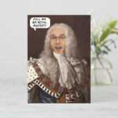 Grappige Custom King Head in Hole foto Kaart (Staand voorkant)