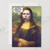 Grappige Custom Mona Lisa Gezicht in Gat foto Kaart (Voorkant)