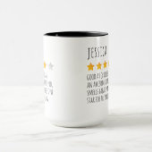 Grappige Custom Name 5 Star Review Mok voor haar (Midden)