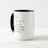Grappige Custom Name 5 Star Review Mok voor haar (Voorkant links)