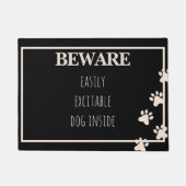 Grappige Custom Pet Kat Hondenpoten Moderne Typogr Deurmat (Voorkant)