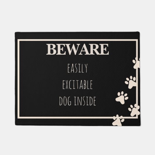 Grappige Custom Pet Kat Hondenpoten Moderne Typogr Deurmat (Voorkant)