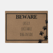 Grappige Custom Pet Kat Hondenpoten Moderne Typogr Deurmat (Voorkant)