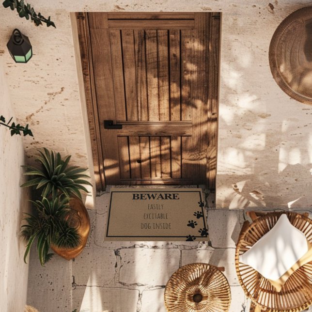 Grappige Custom Pet Kat Hondenpoten Moderne Typogr Deurmat (Creator heeft geüpload)