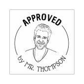 Grappige Custom Photo Teacher Classroom goedgekeur Rubberstempel (Afrduk)