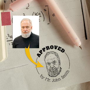 Grappige Custom Photo Teacher Classroom goedgekeur Rubberstempel