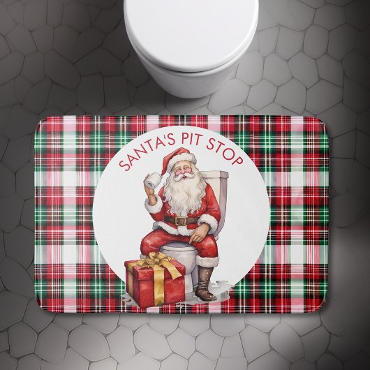 Grappige Custom Sinterklaas Toilet Citaat Kerstmis Badmat