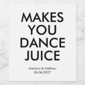 Grappige Custom Zwart Wit Feest Bruiloft Wijn Etiket (Enkel label)