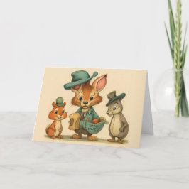 Grappige Cute Cartoon Dier Koeriers Elke Gelegenhe Kaart