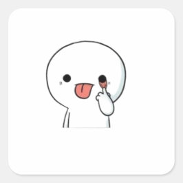 Grappige Cute Chibi Karakter Sticker