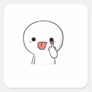 Grappige Cute Chibi Karakter Sticker