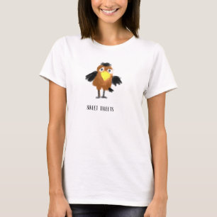 Grappige Cute Crow Cartoon T-shirt