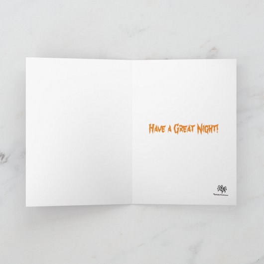 Grappige Cute Enge Spin Halloween Kaart (Binnen)