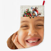Grappige Cute Festive Herten Kerststok Grote Kerstsok (Achterkant)