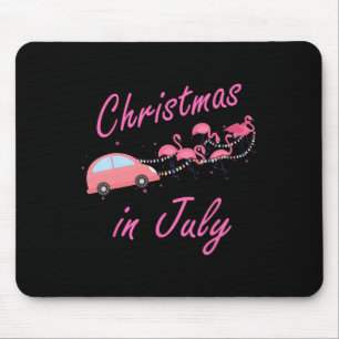 Grappige Cute Flamingo Roze Camping Auto Kerst In Muismat
