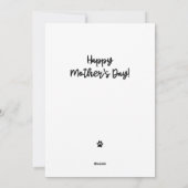 Grappige Cute Gelukkige Moederdag Van Kat Feestdagenkaart (Achterkant)