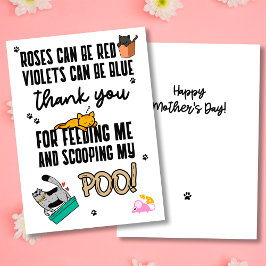 Grappige Cute Gelukkige Moederdag Van Kat Feestdagenkaart