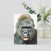 GRAPPIGE CUTE GORILLA BRIEFKAART (Staand voorkant)