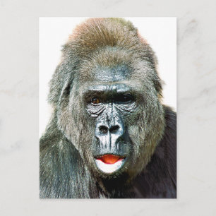 GRAPPIGE CUTE GORILLA BRIEFKAART