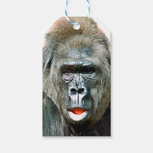 GRAPPIGE CUTE GORILLA CADEAULABEL (Voorkant)