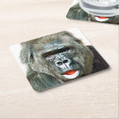 GRAPPIGE CUTE GORILLA KARTONNEN ONDERZETTERS (Schuin)