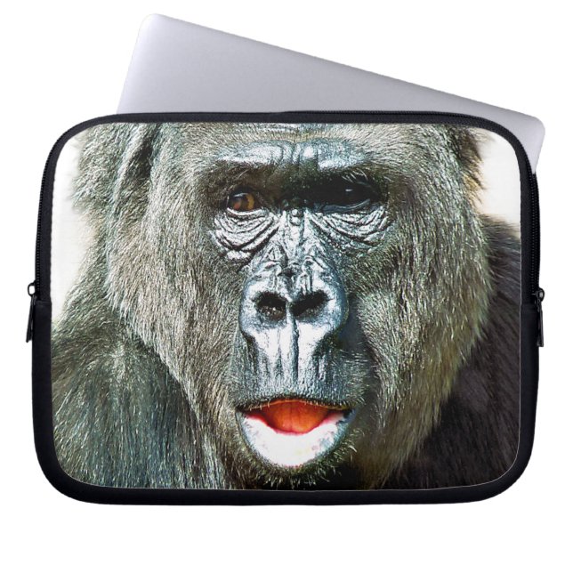 GRAPPIGE CUTE GORILLA LAPTOP SLEEVE (Voorkant)