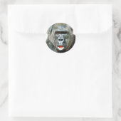GRAPPIGE CUTE GORILLA RONDE STICKER (Tas)