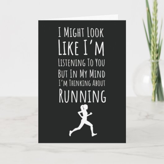 Grappige Cute Hardlopende Kaarten Loper Oefening V (Voorkant)