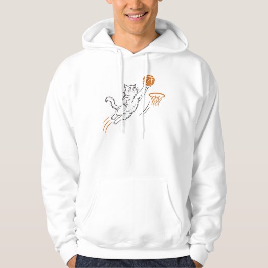 Grappige Cute Hoops Kat Hoodie (Voorkant)