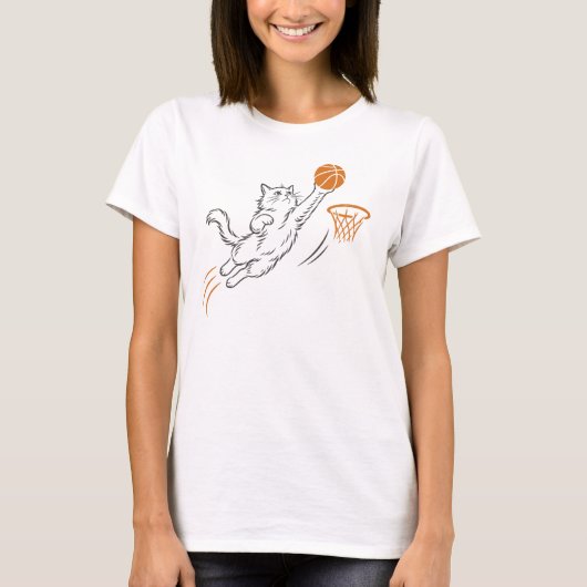 Grappige Cute Hoops Kat T-shirt (Voorkant)